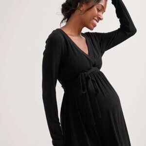 Hatch The Softest Rib Mini Wrap Dress